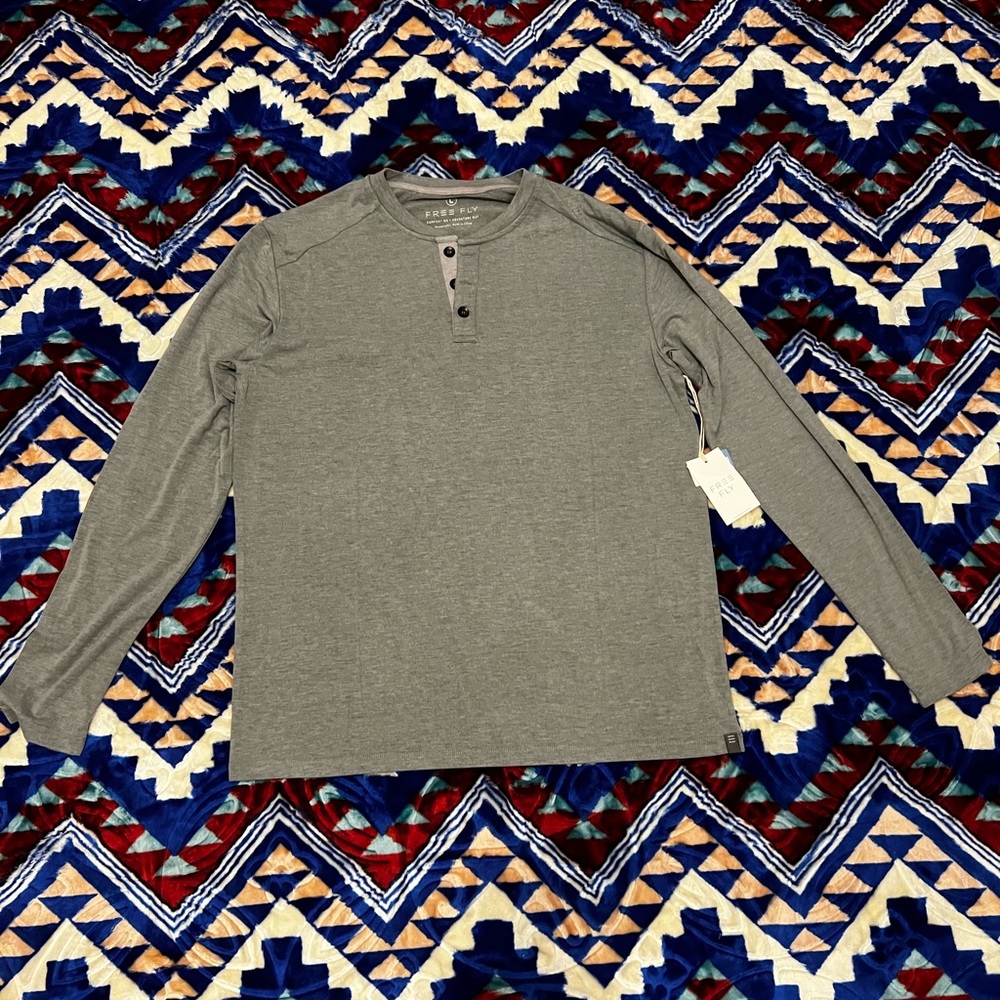 Product:
Men's Bamboo Flex Henlev
Color:Heather Juniper
Size: L